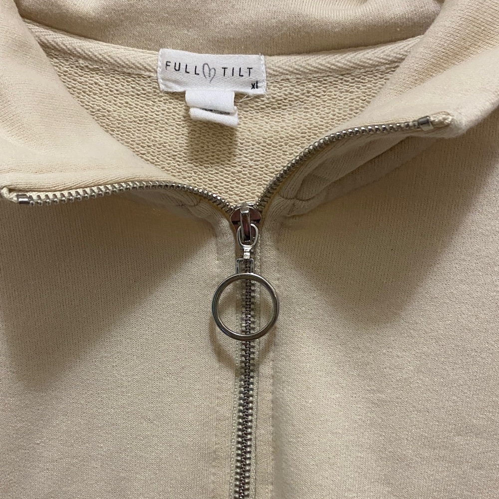 Pale Beige Quarter-Zip Sweater - Picture 4 of 7
